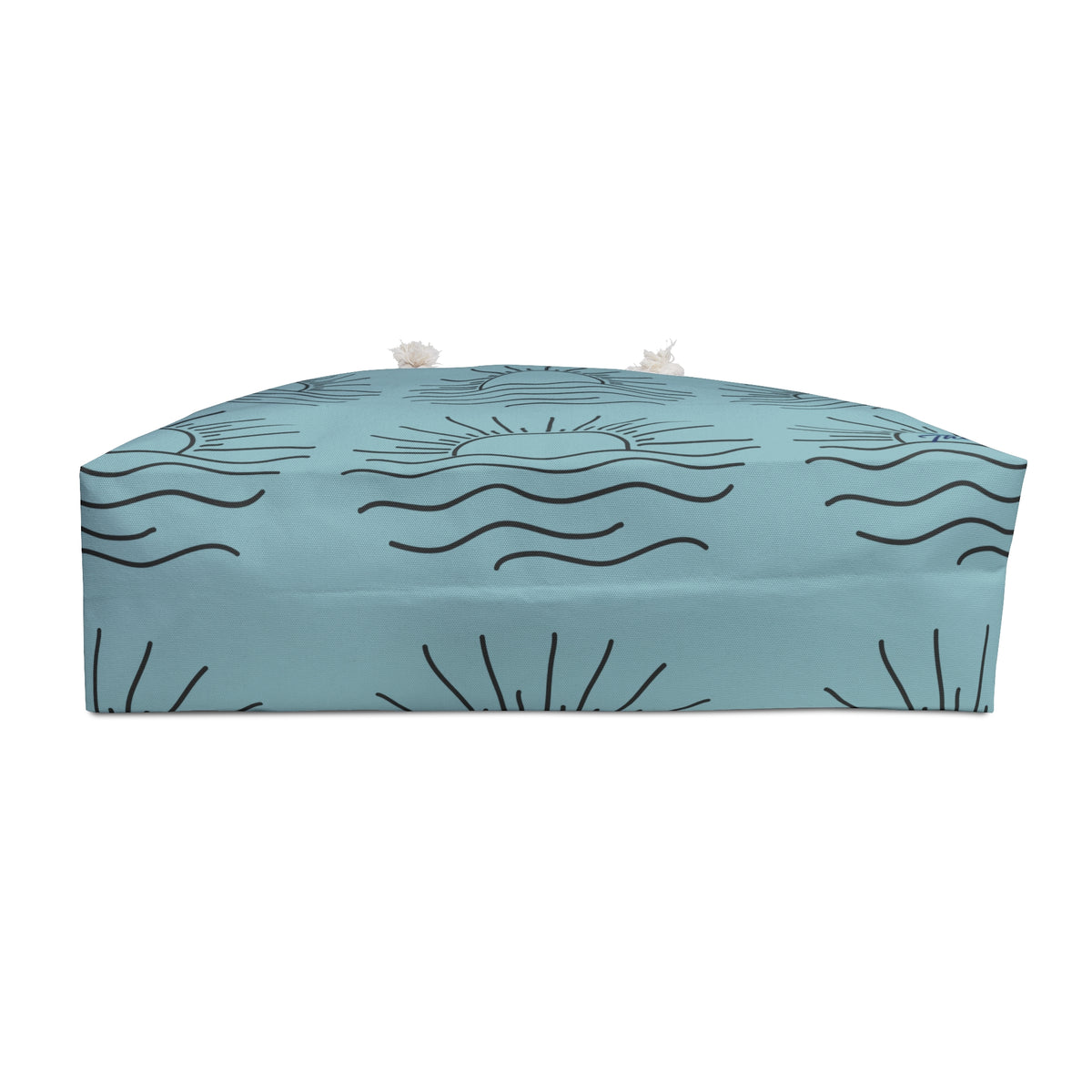 Coastal Sunrise Weekender Bag — Beach Tote with Sun & Wave Pattern