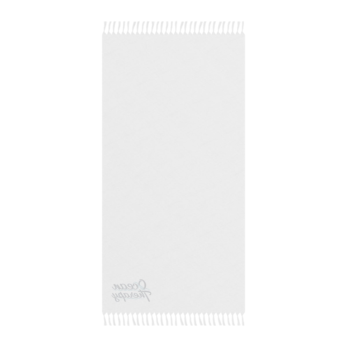 Boho Beach Towel — "Ocean Therapy" Fringe Cotton Beach Towel